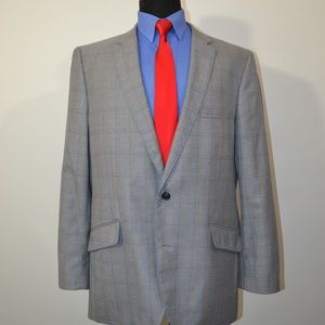 Haggar Gray Plaid Blazer